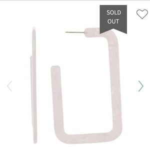 Baublebar resin rectangle hoop earrings